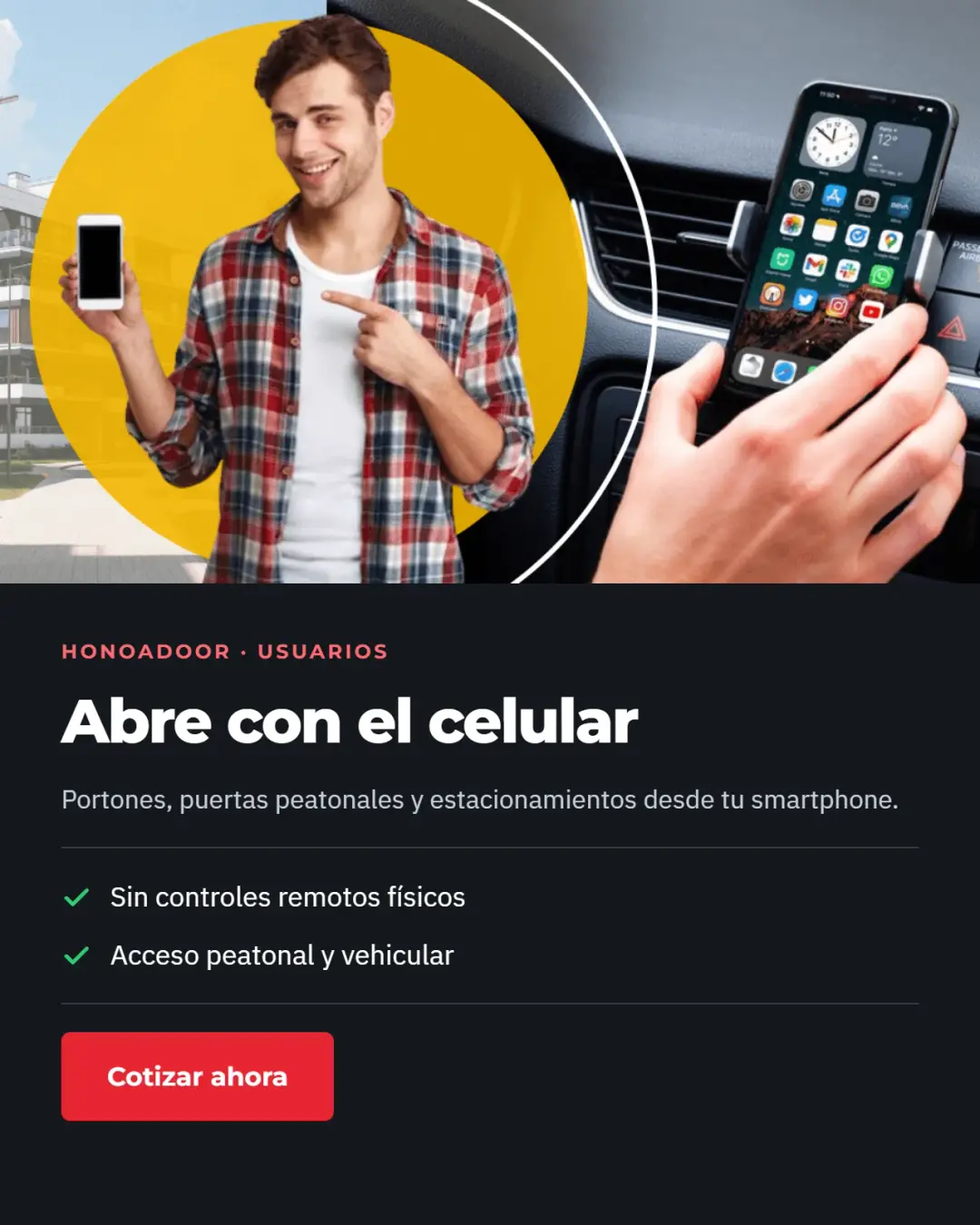 Usuarios: abre con el celular