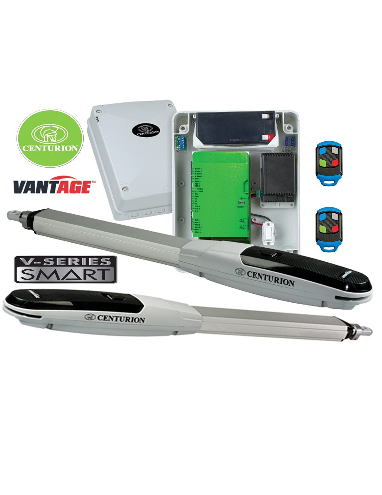 KIT DOBLE BRAZO RAPIDO CENTURION VANTAGE 400 HS SMART - PARA PORTON DOBLE HOJA DE HASTA 4 METROS 200KG CADA HOJA (IVA INCLUIDO)
